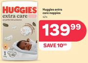 Huggies Extra Care Nappies-42's