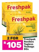 Freshpak Rooibos Tagless Teabags-For 2 x 80's