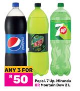 Pepsi, 7Up, Miranda or Mountain Dew-For Any 3 x 2ltr