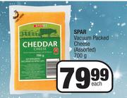 Spar Vaccum Packed Cheese (Assorted)-700g Each