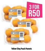 Yellow Cling Peach Punnets-For 3
