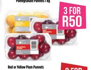 Red Or Yellow Plum Punnets-For 3
