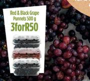 Red & Black Grape Punnets-3 x 500g