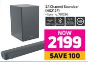 Hisense 2.1 Channel Soundbar HS212F