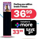Darling One Million Braid 1 Black-Each