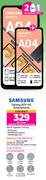 2 x Samsung Galaxy A04 4G Smartphone-On 1.2GB Red Top Up Core More Data (Contract Only)