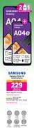 2 x Samsung Galaxy A04e 4G Smartphone-On Red Flexi 130 (Contract Only)
