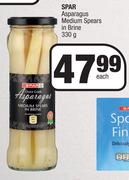 Spar Asparagus Medium Spears In Brine 330g- Each
