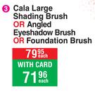 Cala Large Shading Brush Or Angled Eyeshadow Brush Or Foundation Brush-Each