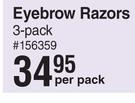 Basics Essentials Eyebrow Razors 3 Pack-Per Pack