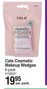 Cala Cosmetic Makeup Wedges 6 Pack-Per Pack