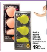 Basics Beauty Makeup Sponges Assorted Shapes-Per Pack