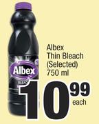 Albex Thin Bleach (Selected)-750ml Each