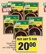 Knorr Packet Soup (Selected Excl.Tasty Range)-5 x 50g