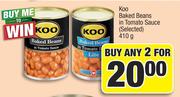 Koo Baked Beans In Tomato Sauce (Selected)-2 x 410g