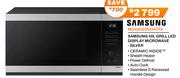 Samsung 40Ltr Grill LED Display Microwave (Silver) MG40DG5524ATFA