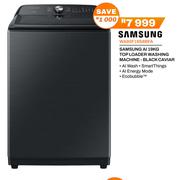 Samsung 19Kg AI Top Loader Washing Machine (Black Caviar) WA80F19S8BFA