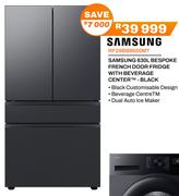 Samsung 630Ltr Bespoke French Door Fridge With Beverage Center (Black) RF29BB8600MT
