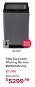 Defy 14Kg Top Loader Washing Machine Manhattan Grey DTL160 823857