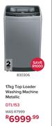 Defy 17Kg Top Loader Washing Machine Metallic DTL153 830306