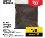 Master Organics 30 Dm3 Boutique Compost 293242