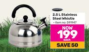 Leisure Quip 2.5L Stainless Steel Whistle-Each