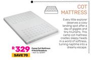 Little One Camp Cot Mattress 970 x 670 x 60cm