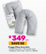 Little One Preggy Pillow Grey Dots-Each
