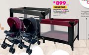Little One Vito Stroller Or Camp Cot Burgundy Or Black-Each