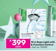 10m Rope Light With 8 Function Control-Each