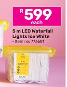 5m LED Waterfall Lights Ice White-Each