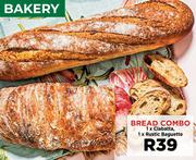 Bread Combo: 1 x Ciabatta, 1 x Rustic Baguette