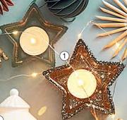 Metallic Star Tealight Holder Small