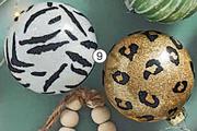 Pack Of 3 Animal Print Baubles