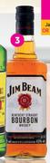 Jim Beam White Label Kentucky Straight Bourbon Whisky-750ml Each