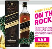 Johnnie Walker Double Black Blended Scotch Whisky-750ml Each