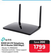 TP Link N300 4G LTE Telephony WiFi Router 300 Mbps TL-MR6500V
