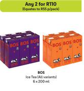 Bos Ice Tea (All Variants)-For Any 2 x 6 x 200ml
