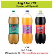 Jive Soft Drinks (All Variants)-For Any 3  x 2L