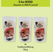 M Traditional Biltong-For 3 x 150g