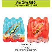 Lucozade Energy (All Variants)-For Any 2 x 6 x 360ml