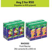 Rhodes Fruit Nectar (All Variants)-For Any 2 x 6 x 200ml