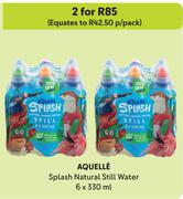 Aquelle Splash Natural Still Water-For 2 x 6 x 330ml