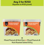 Mixed Peanuts & Nuts Raw Or Mixed Peanuts & Nuts Roasted Salted-For Any 2 x 500g