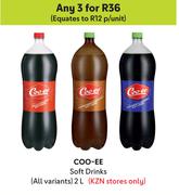Coo-Ee Soft Drinks (All Variants)-For Any 3 x 2L