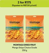 Montagu Dried Fruit Mango Strips Choice Grade-For 2 x 250g