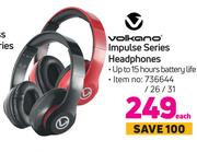 Volkano Impulse Series Headphone-Each