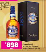 Chivas Regal 18 Year Old Blended Scotch Whisky-750ml Each