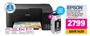 Epson Eco Tank 3 In 1 MF Color Printer L3150 Plus 103 Black Ink
