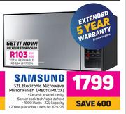 Samsung 32L Electronic Microwave Mirror Finish ME0113M1/XF